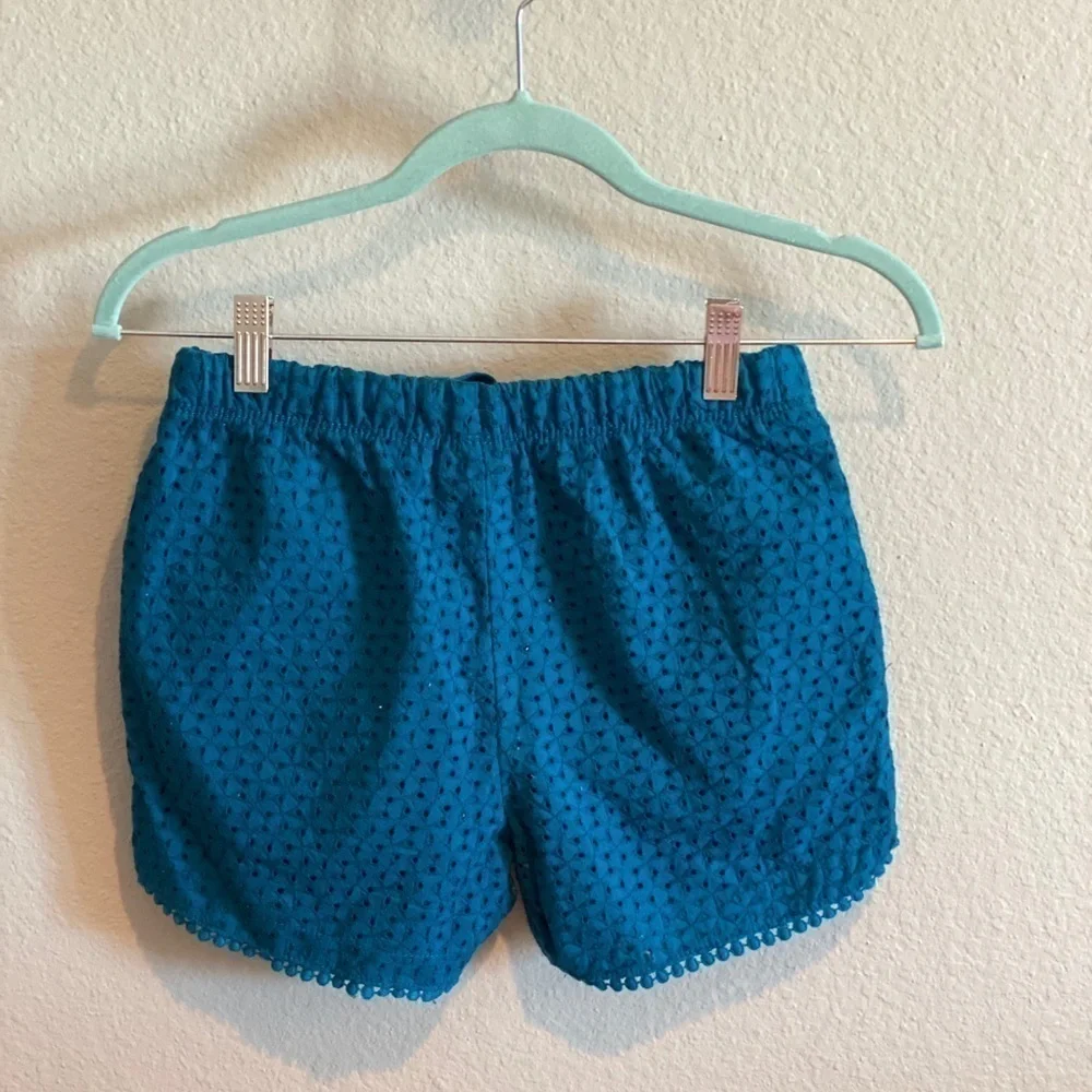 Cat & Jack Eyelet Draw String Shorts Teal​​​​​​​​​